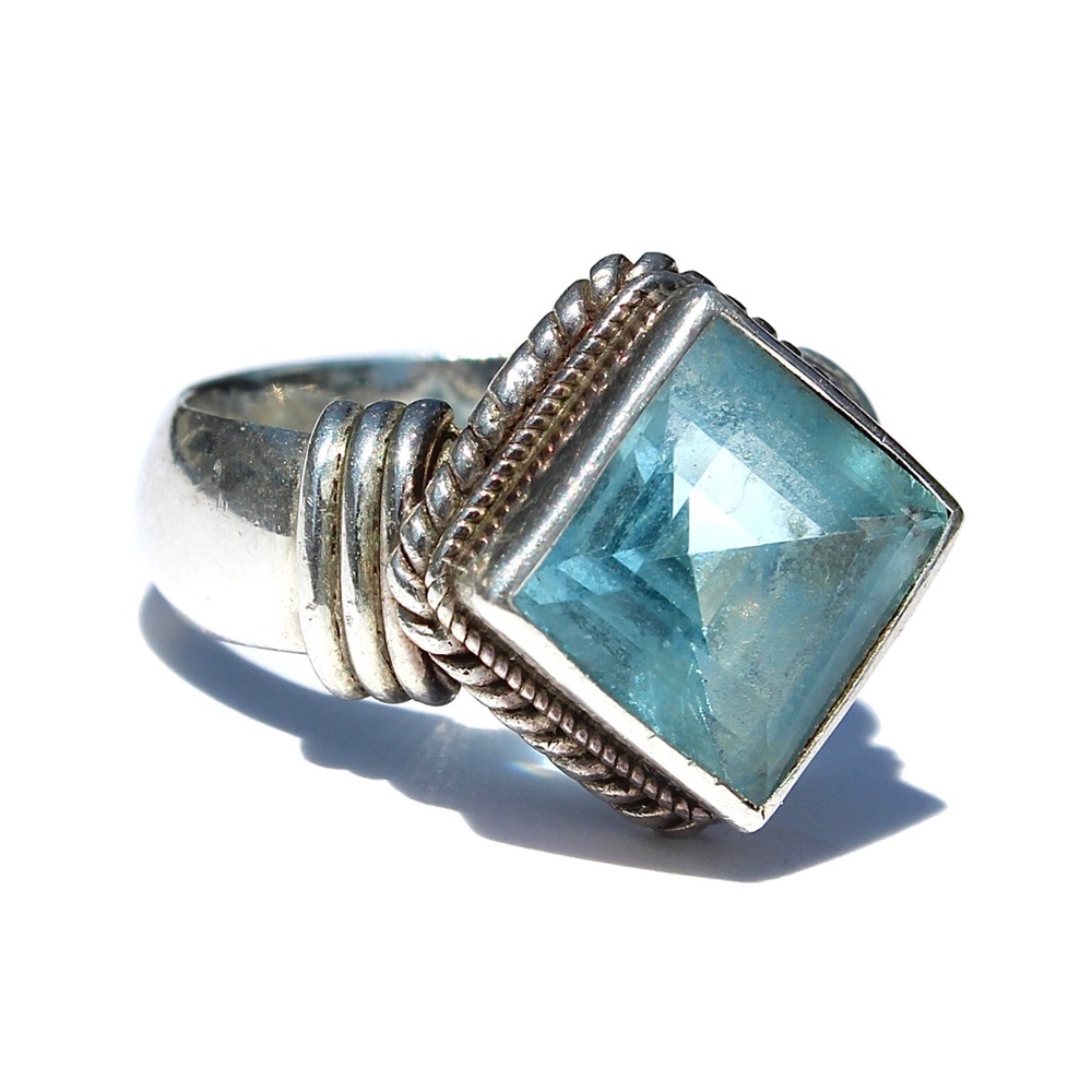 Stephen Estelle Blue Topaz Sterling Silver Ring